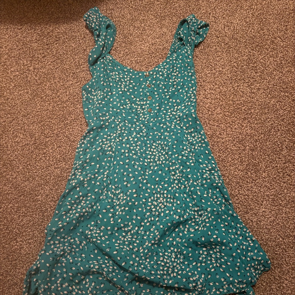 Billabong Teal Dress with White and Pink Accents